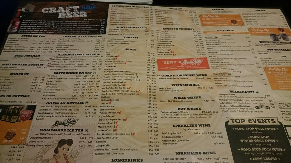 Menu at Road Stop Neandertal restaurant, Mettmann