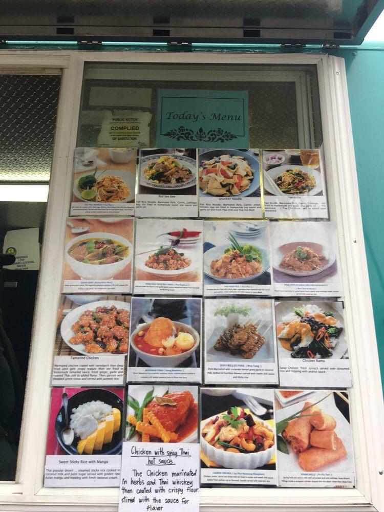 Menu at Kate’s Thai Cuisine restaurant, McMinnville