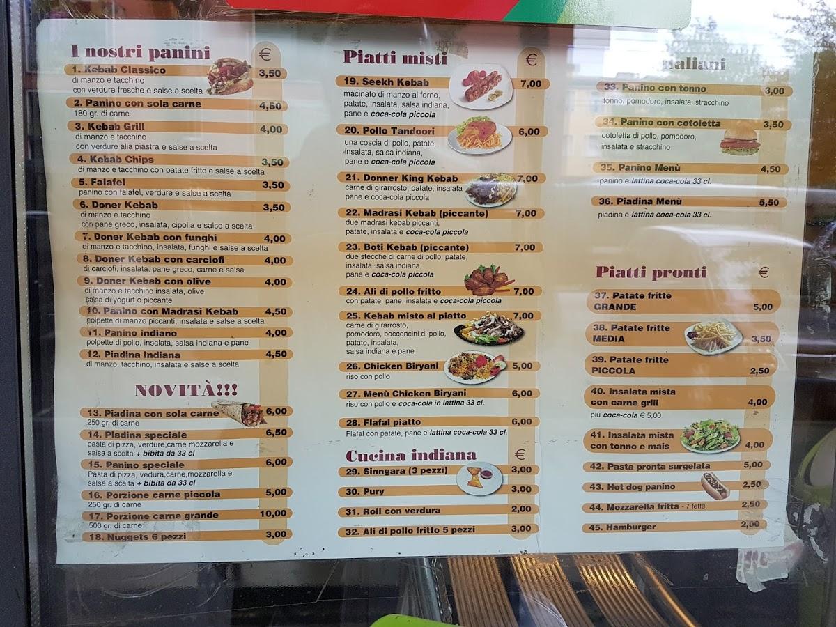 Menu At ItalBangla Restaurant, Bologna