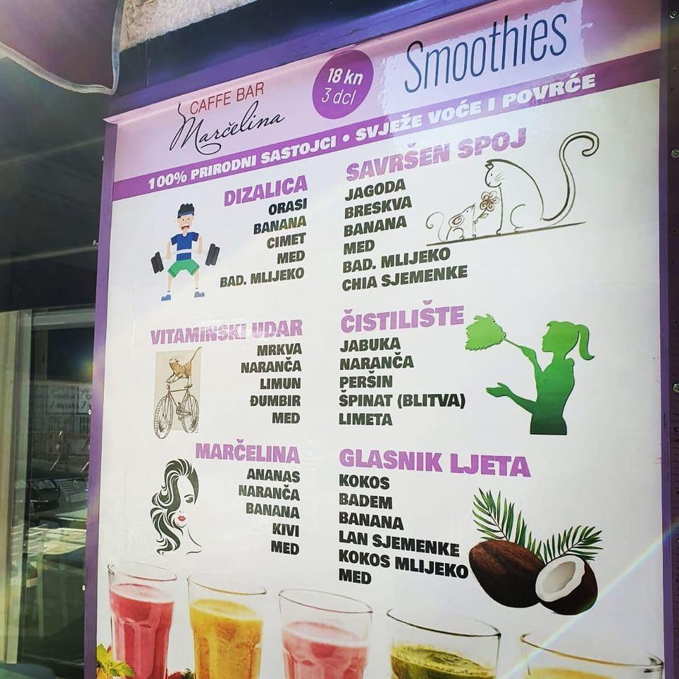 Menu di Cafe Marčelina 