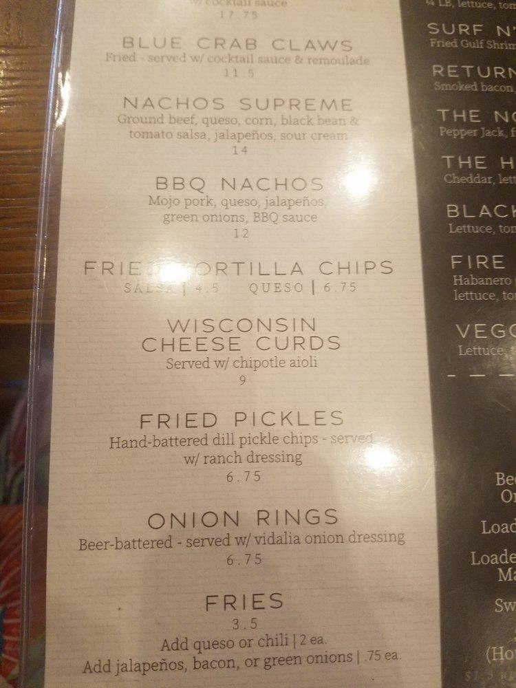 Menu at The BrickWall Sports Bar & Grille, Port Saint Joe