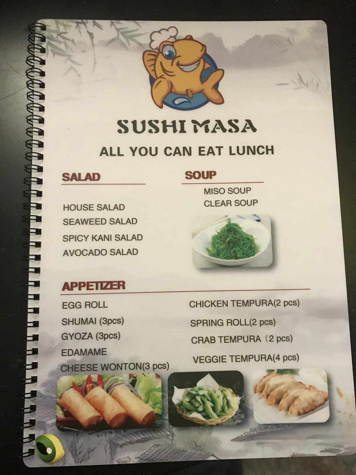 Menyu Restorana Sushi Masa Selinsgrov