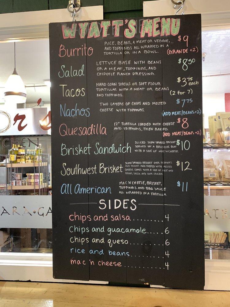 Menu at Wyatt's BBQ, Lake Placid