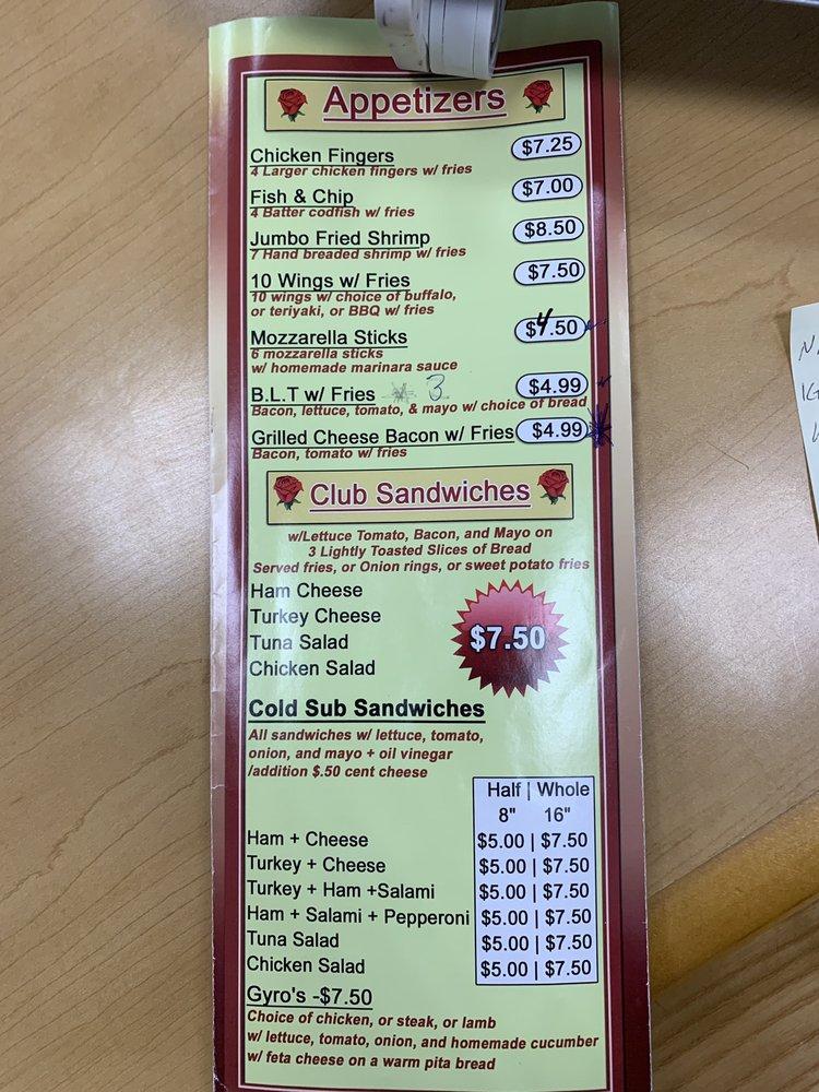 Menu at Rosas Deli, Perth Amboy