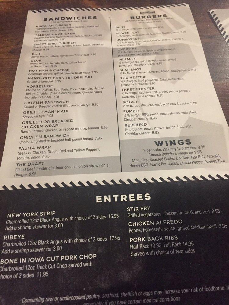 Menu at The Draft Sports Bar And Grill, Decatur