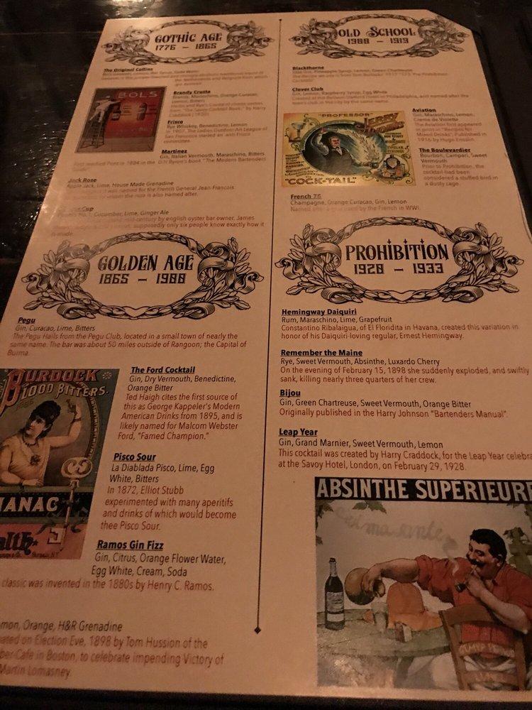 Menu at Herbs and Rye pub & bar, Las Vegas
