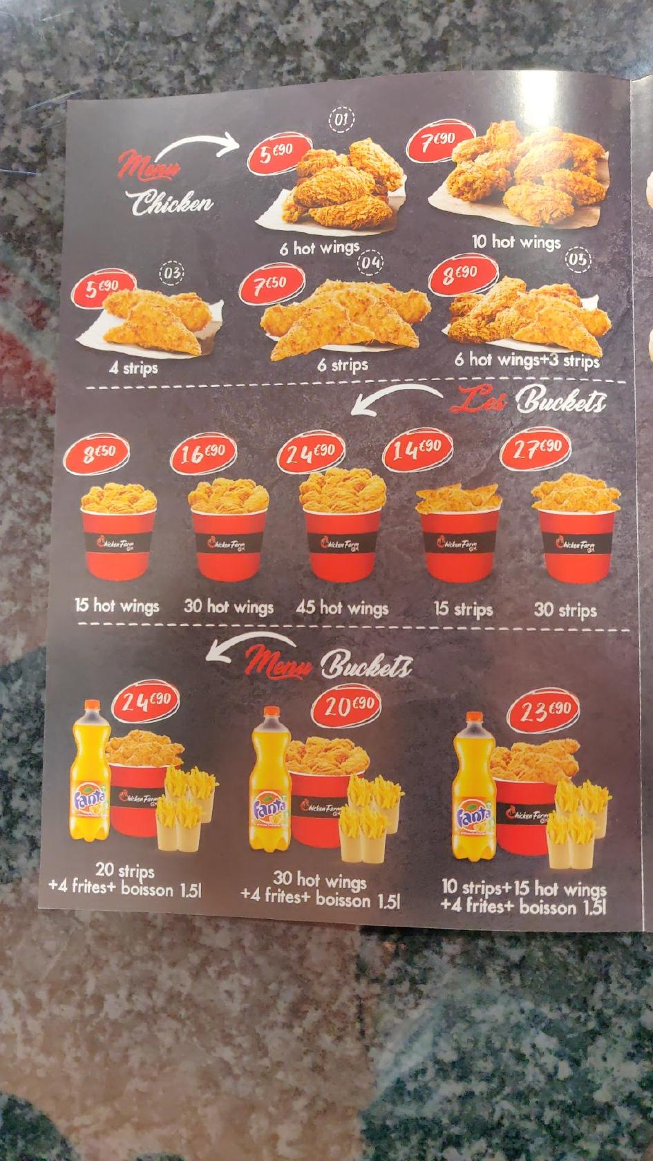 Menu at GKS CHICKEN FARM restaurant, SaintCyrl'École