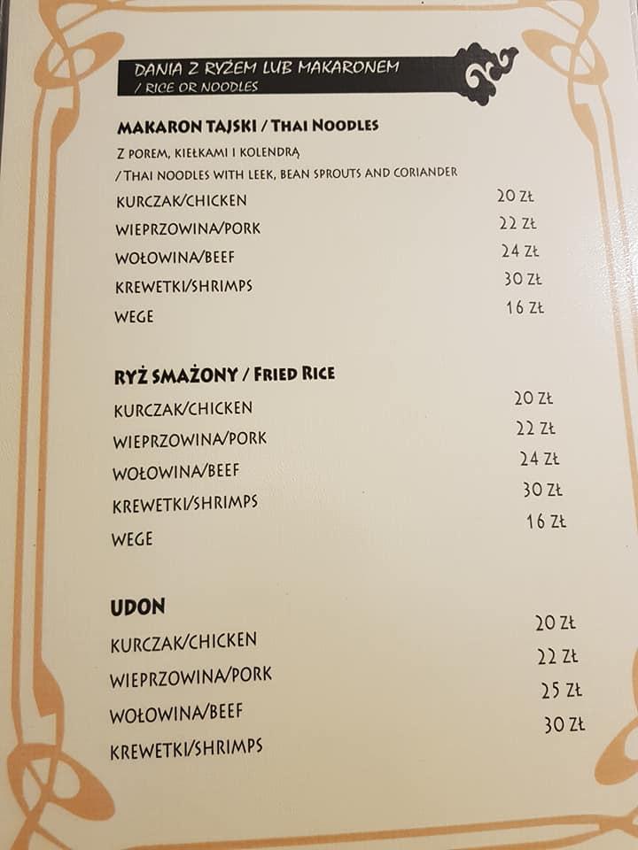 Menu at Me Thai - Kuchnia Tajska restaurant, Kraków