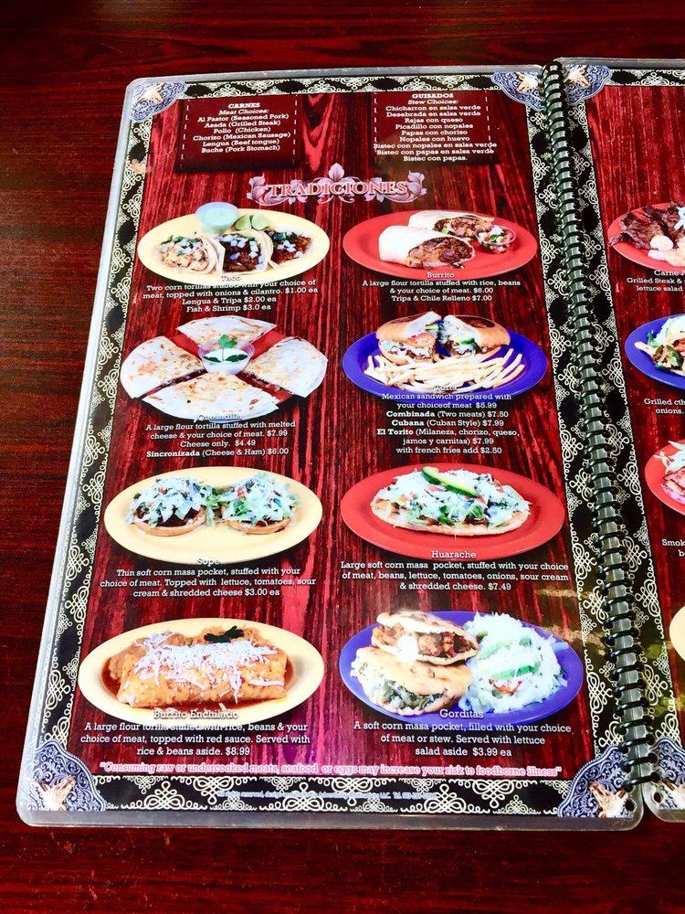 Menu at Taqueria El Torito restaurant, Kansas City