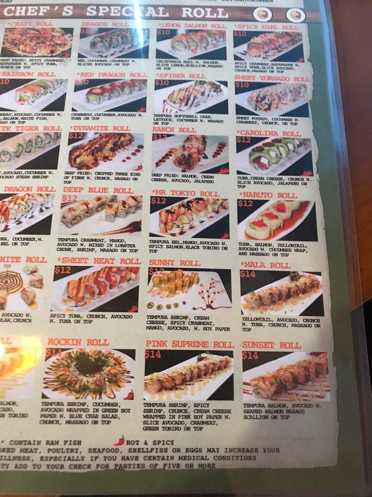 Menu At Mr Tokyo Japanese Restaurant Matthews