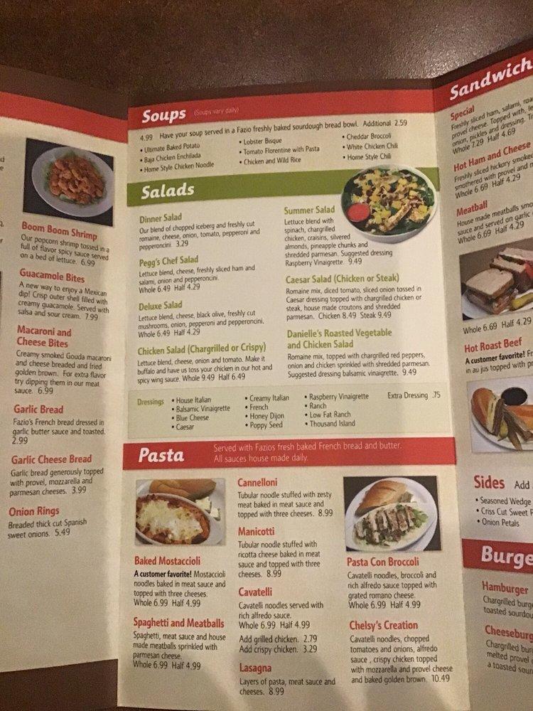 Menu at Peggs Restaurant On the Boulevard, High Ridge