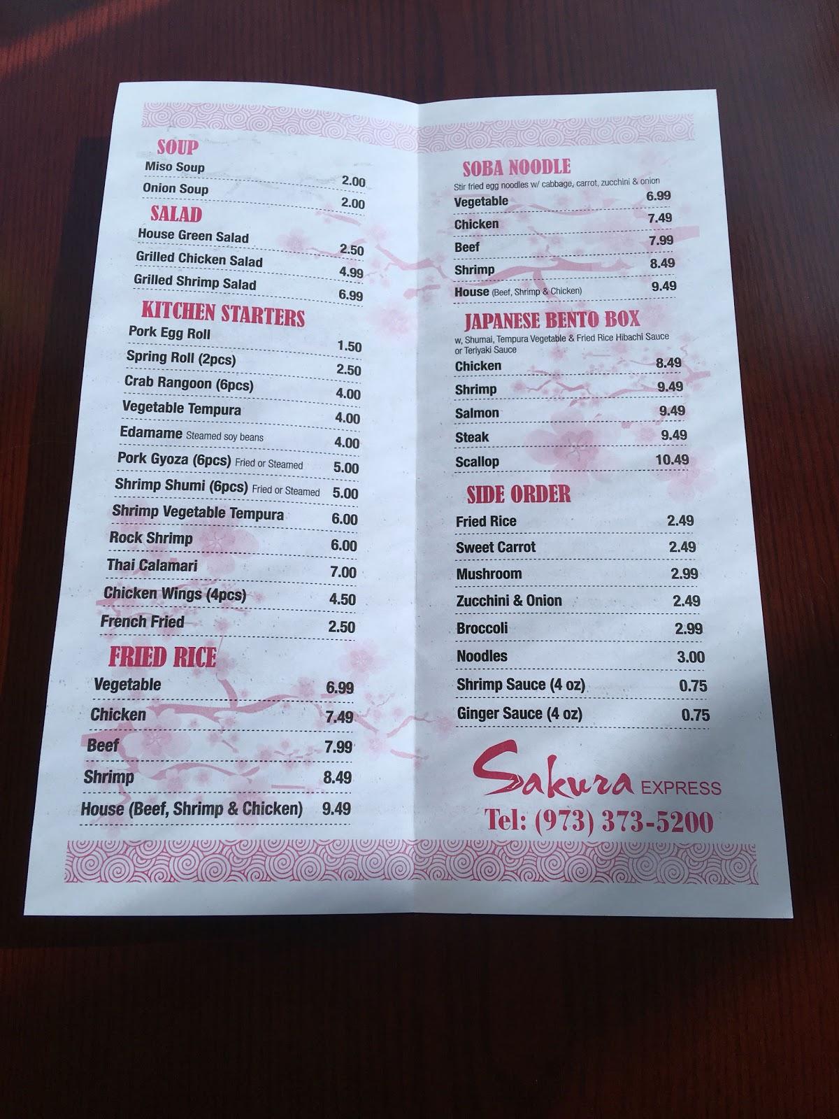 Menu at CJ Bakery Co, Irvington