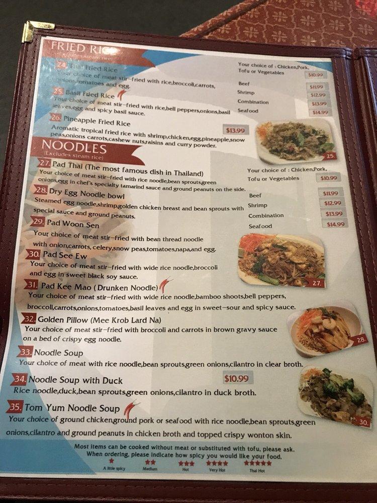 Menu at Tong Phoon Thai Restaurant, Fairview Heights
