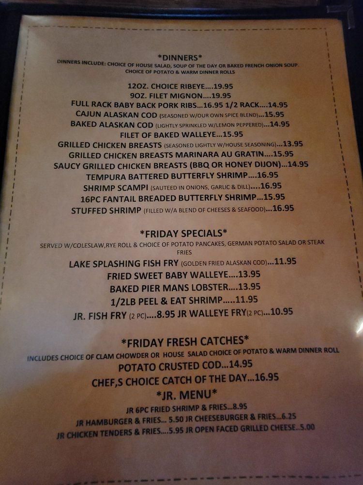 Menu at Silver Lake Country Inn restaurant, West Bend