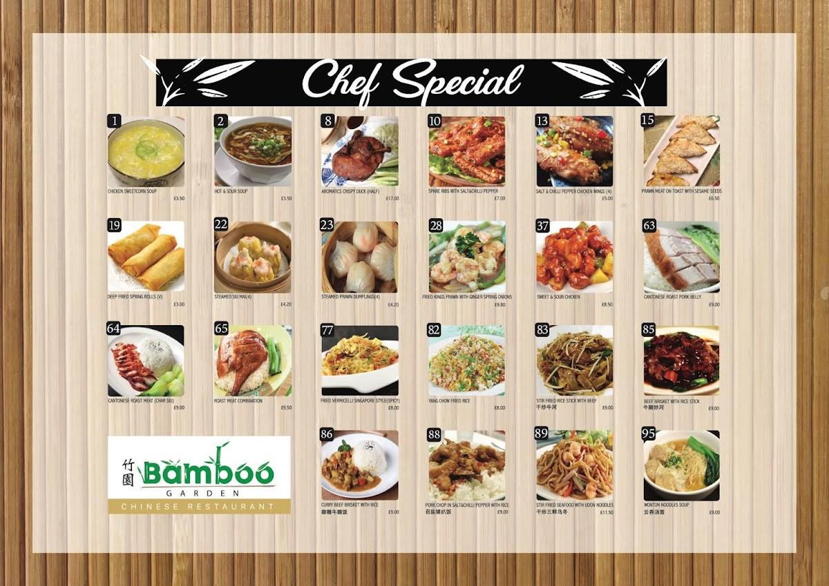 Menu at Bamboo Garden Restaurant, Liverpool