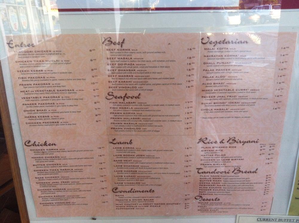 Menu at KOHINOOR Restaurant, Padbury