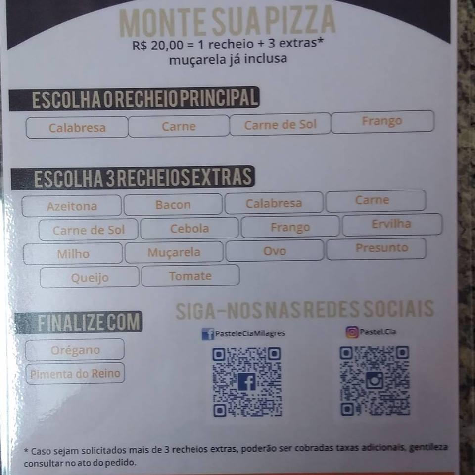 Pastel & Cia cardápio