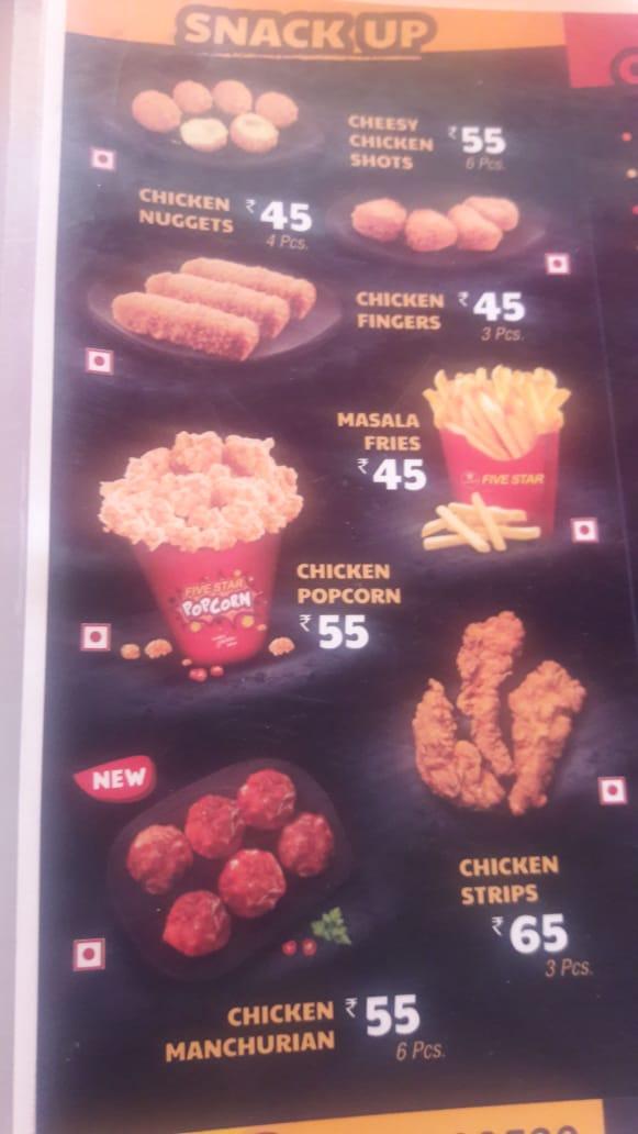 Menu at Five Star Chicken Fried chicken, Bengaluru