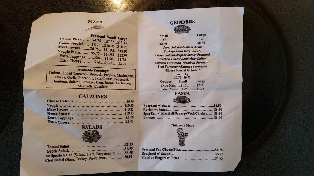 Menu at Enosburg House of Pizza pizzeria, Enosburg