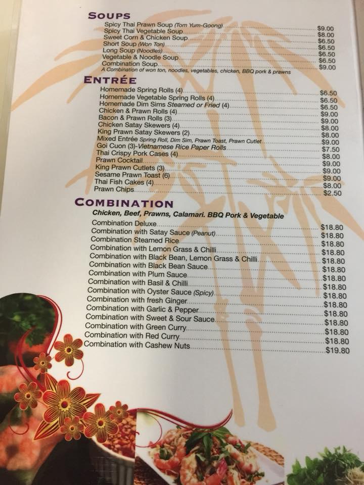 Menu at Ulladulla Palace restaurant, Ulladulla