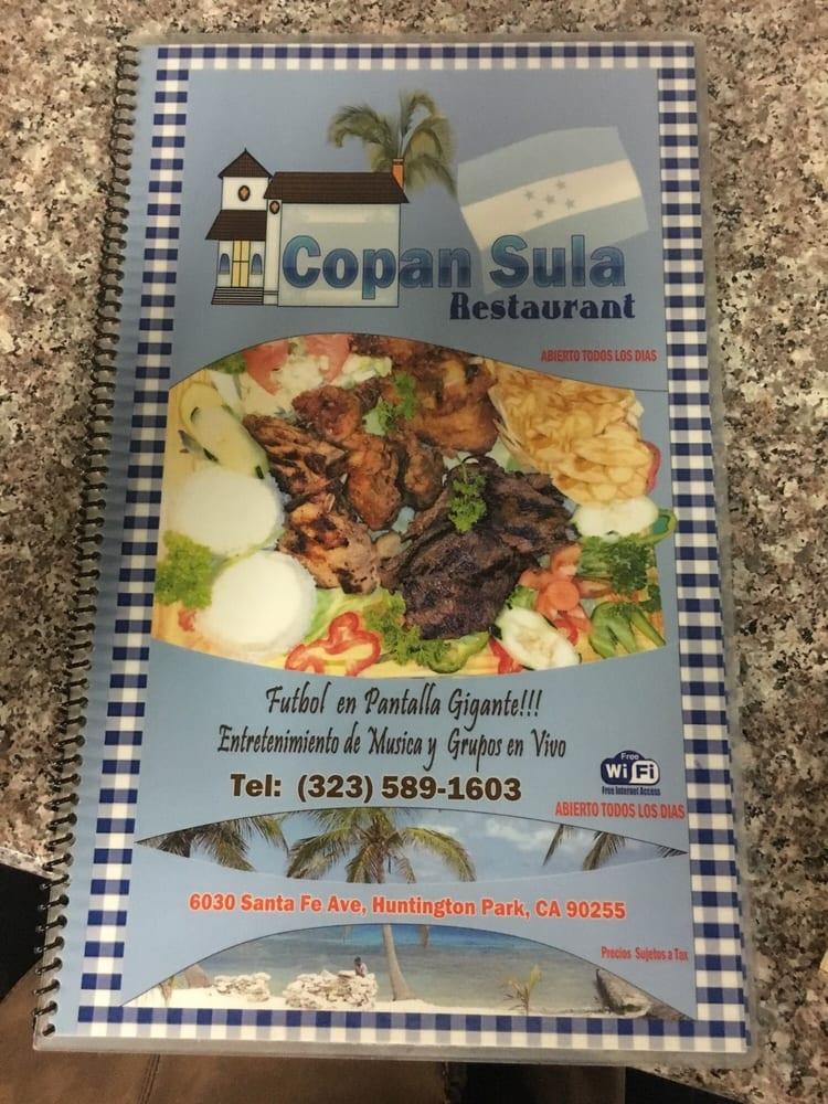 Copan Sula Restaurant in Huntington Park Restaurant menu and reviews