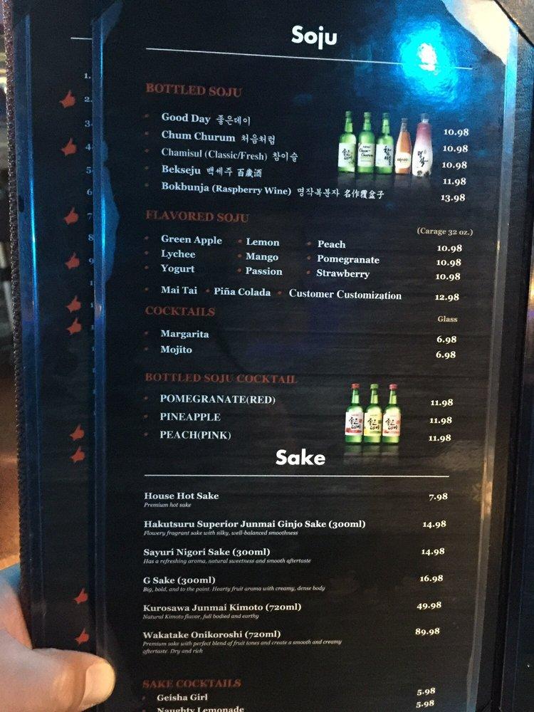 Menu at Gen Korean BBQ House, Torrance, Crenshaw Blvd