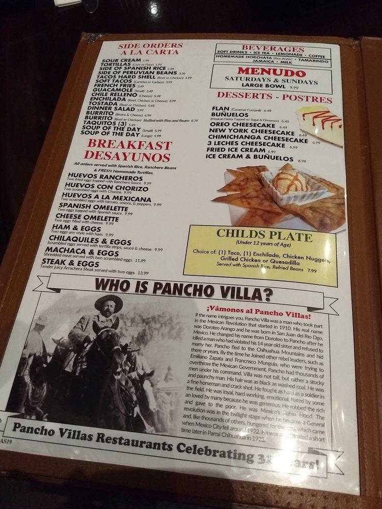 Menu at PV'S Fresh Grill and Tequila Victorville, CA pub & bar, Victorville