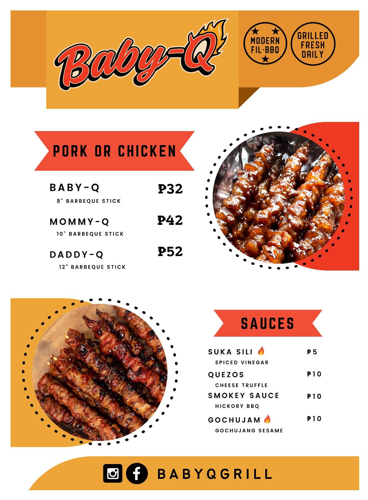 Menu at Baby-Q SHORT HORN restaurant, Quezon City