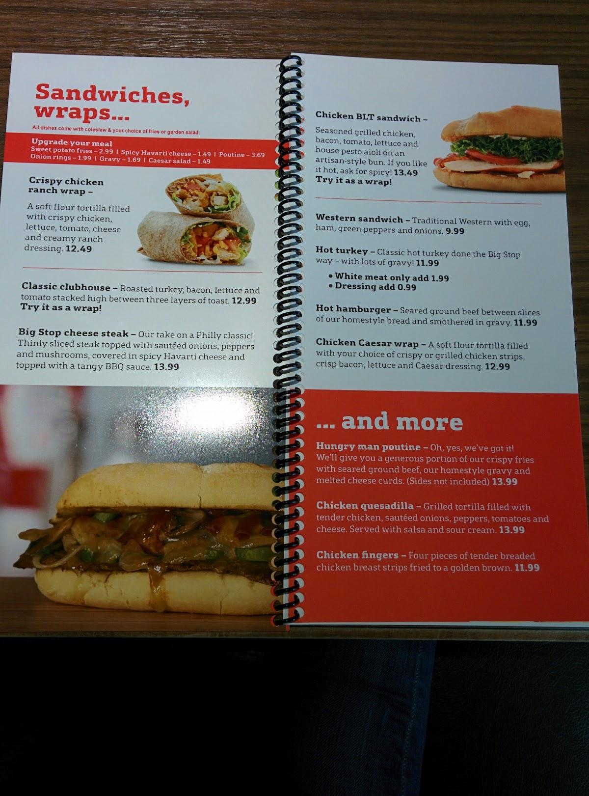 Menu at New Minas Big Stop