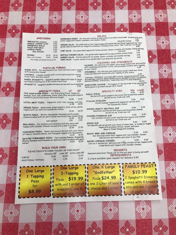 Menu at Pepperoni's Pizza pizzeria, USA, S Rocky River Rd