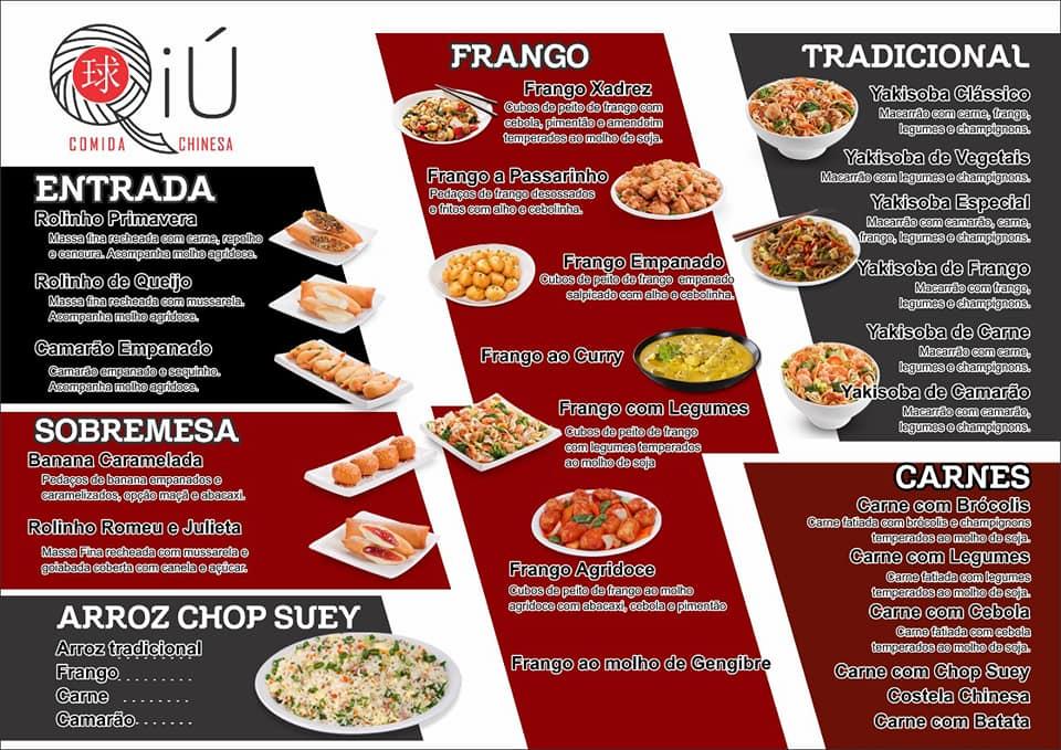 Qiú - Comida Chinesa cardápio