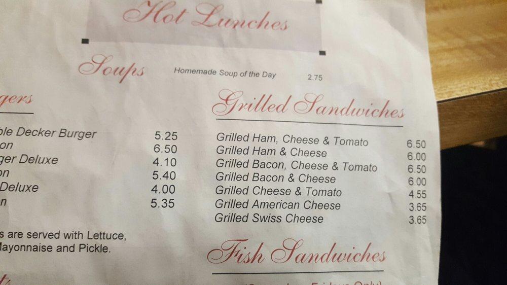 Menu at Red Fox Grill restaurant, Cincinnati