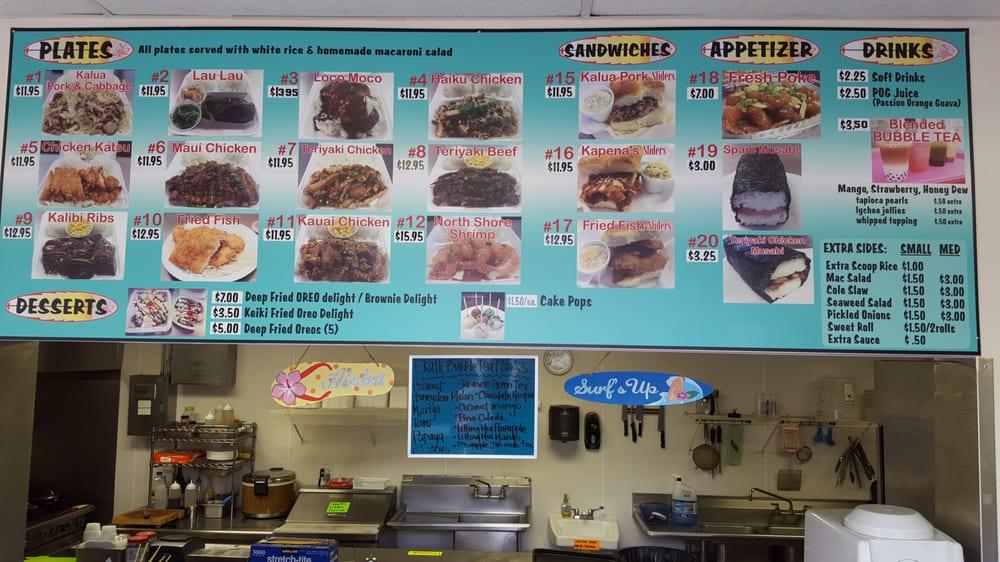 Menu at Ekahi Grill restaurant, Gypsum, 500 Red Table Drive