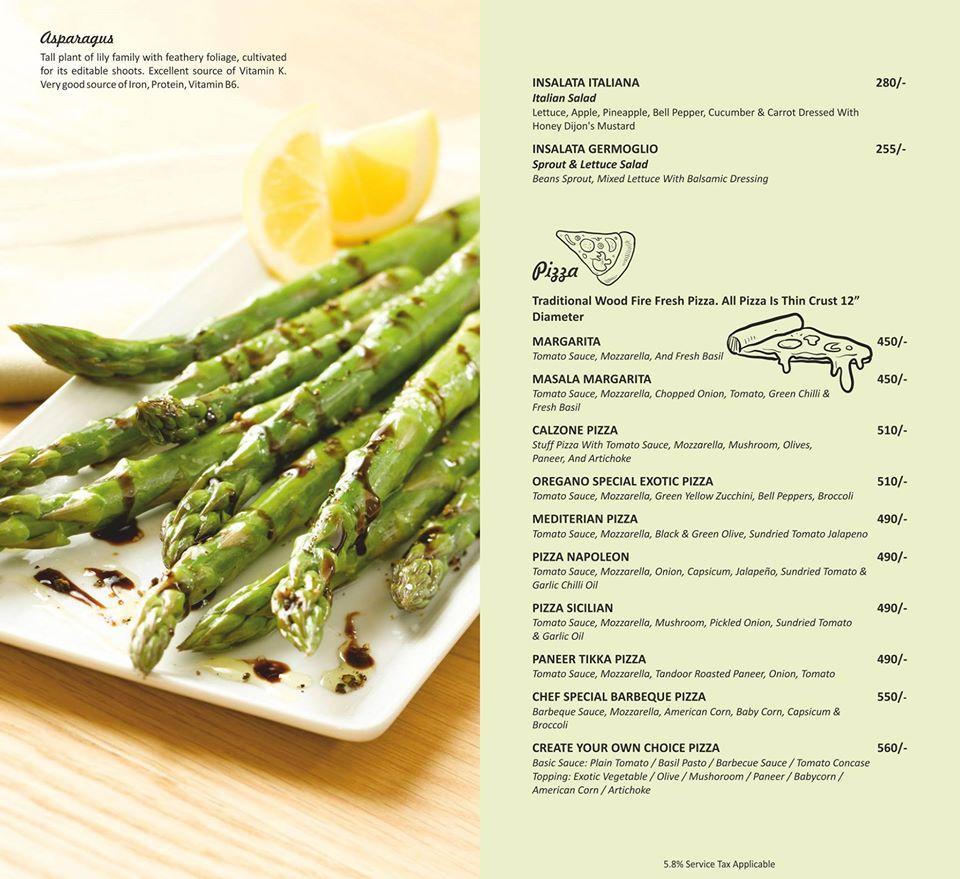 Oregano menu