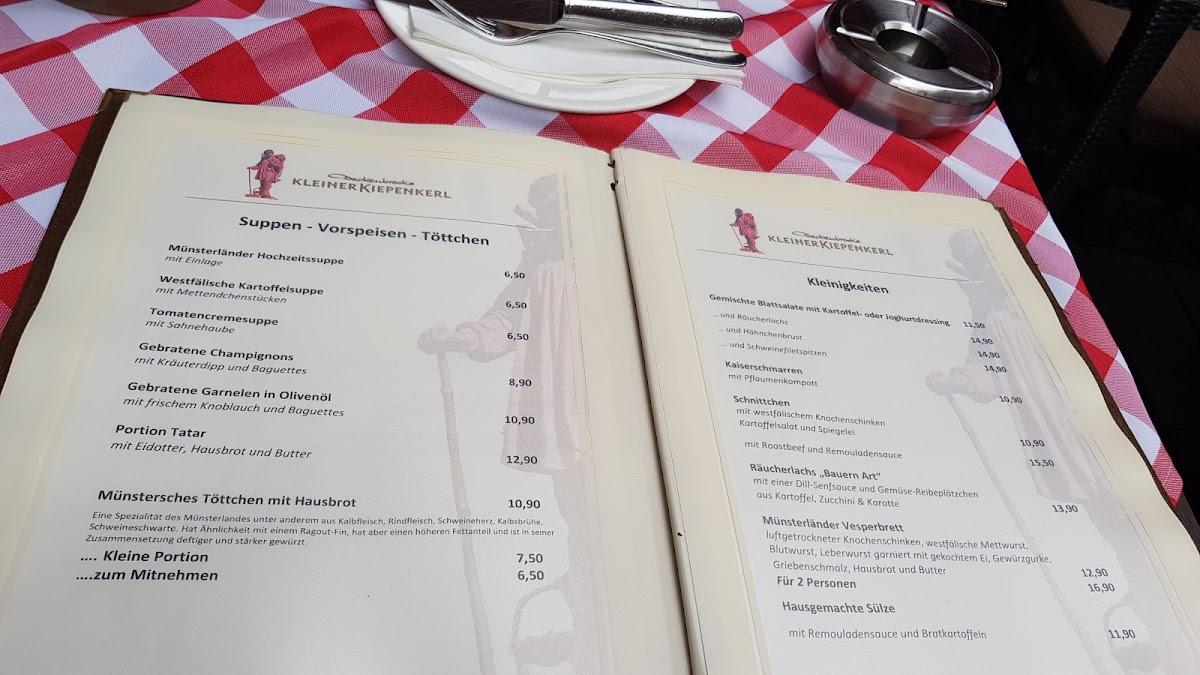 Speisekarte von Kleiner Kiepenkerl restaurant, Münster