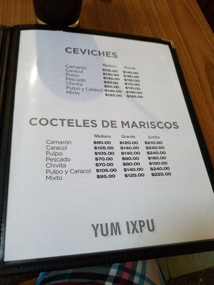 Menu At Yum Ixpu Restaurant Progreso