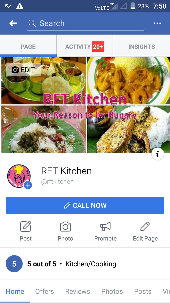 RFT kitchen menu