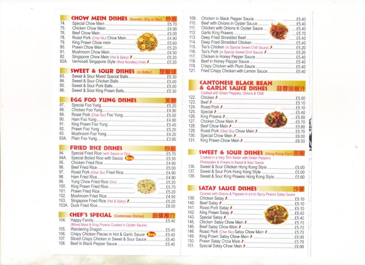 Menu At China Kitchen Fast Food Goldthorpe