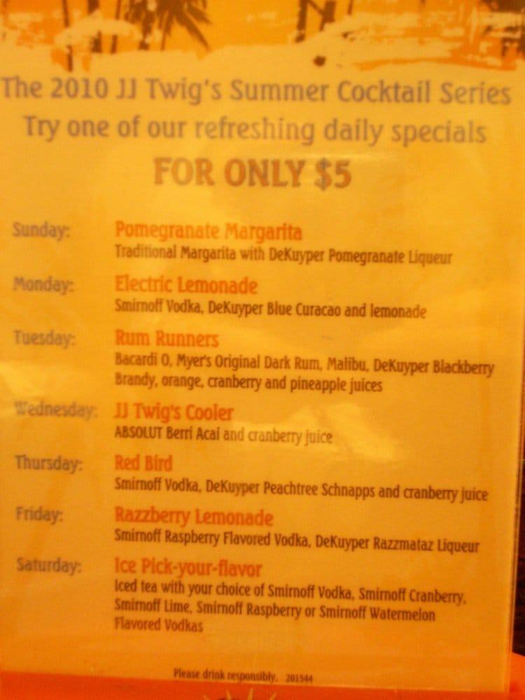 Menu at JJ Twig's Pizza & Pub, Valley Park