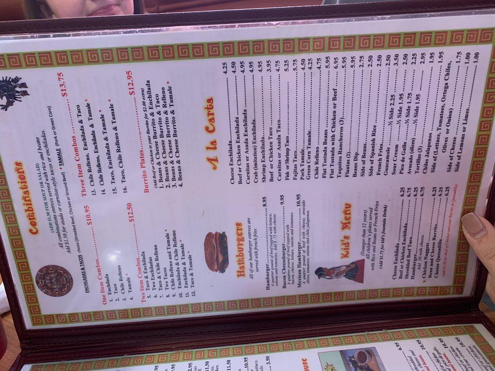 Menu at Casa Sanchez Restaurant, Prescott, W Gurley St