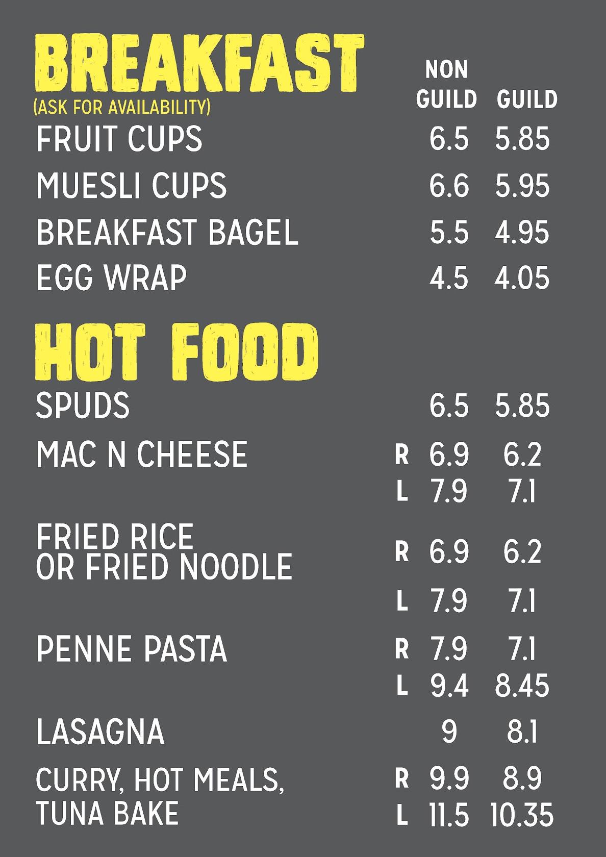 Menu at Catalyst Cafe, Crawley
