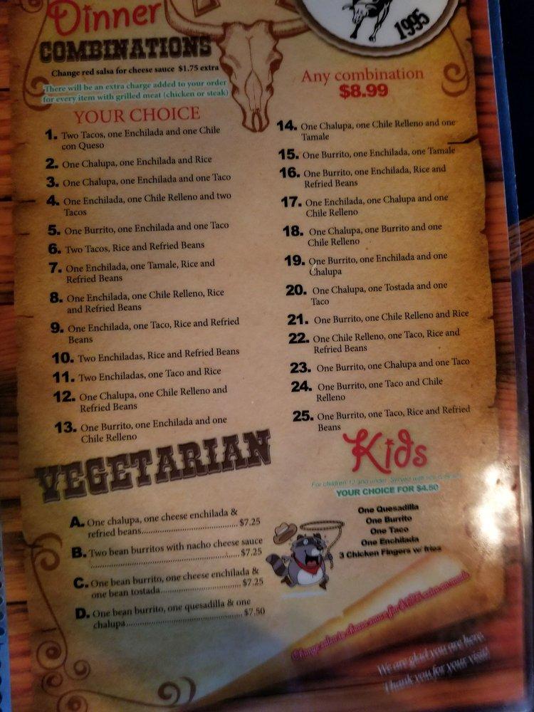 Menu at El Rodeo Mexican Restaurant, Urbandale, Douglas Ave