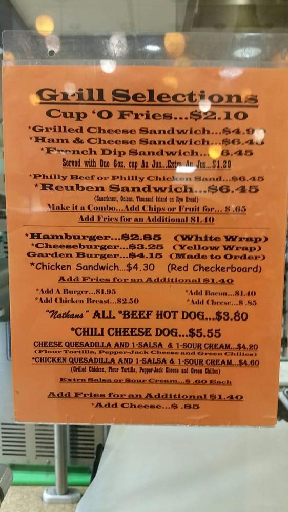 Menu at University of Utah Hospital Cafeteria, Salt Lake City