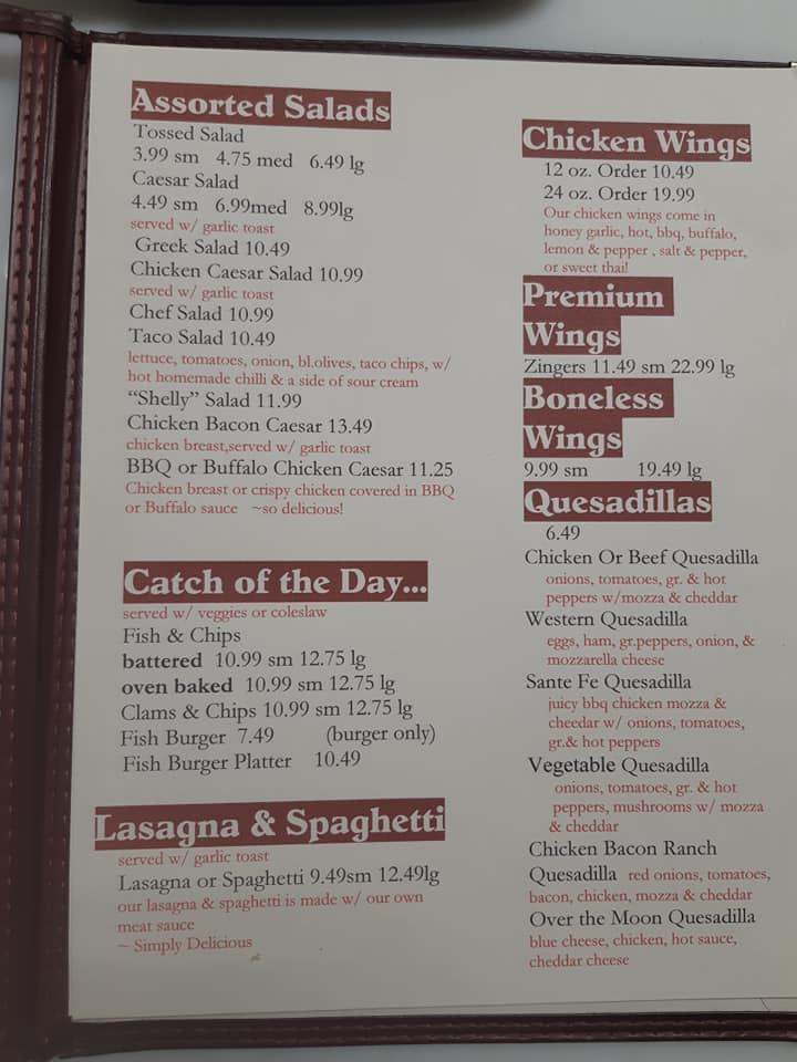 Menu at Pizza Shack restaurant, PerthAndover
