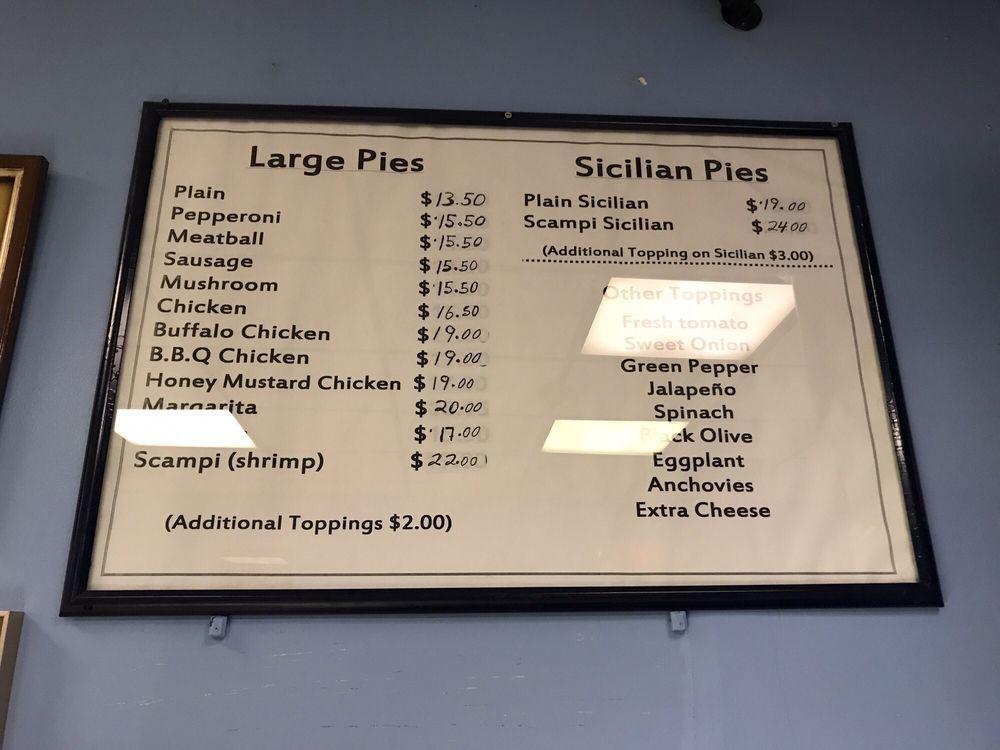 Menu at Pizzeria Las Americas, Jersey City