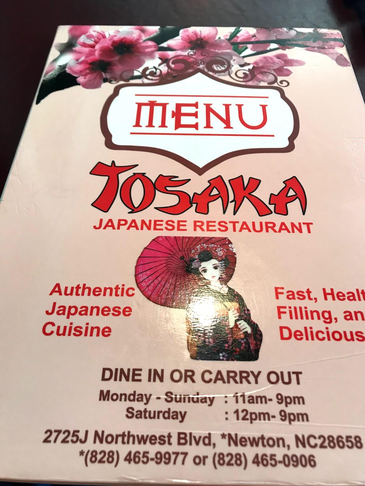 Tosaka menu