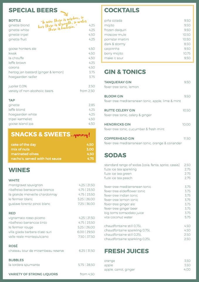 Menu de SNCKBR