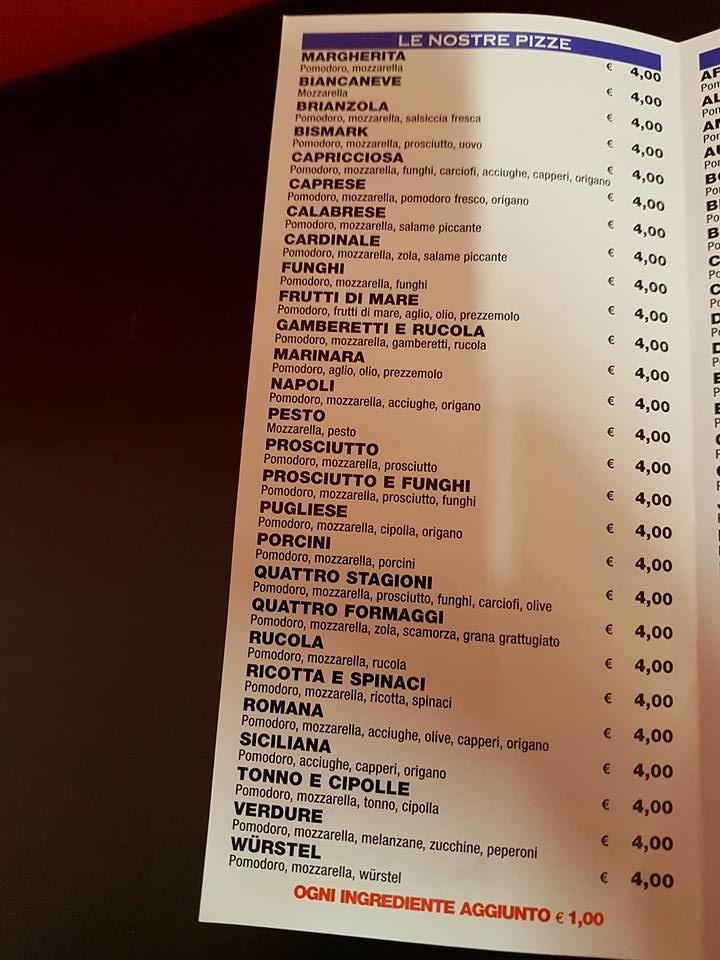 Menu di American pizza 