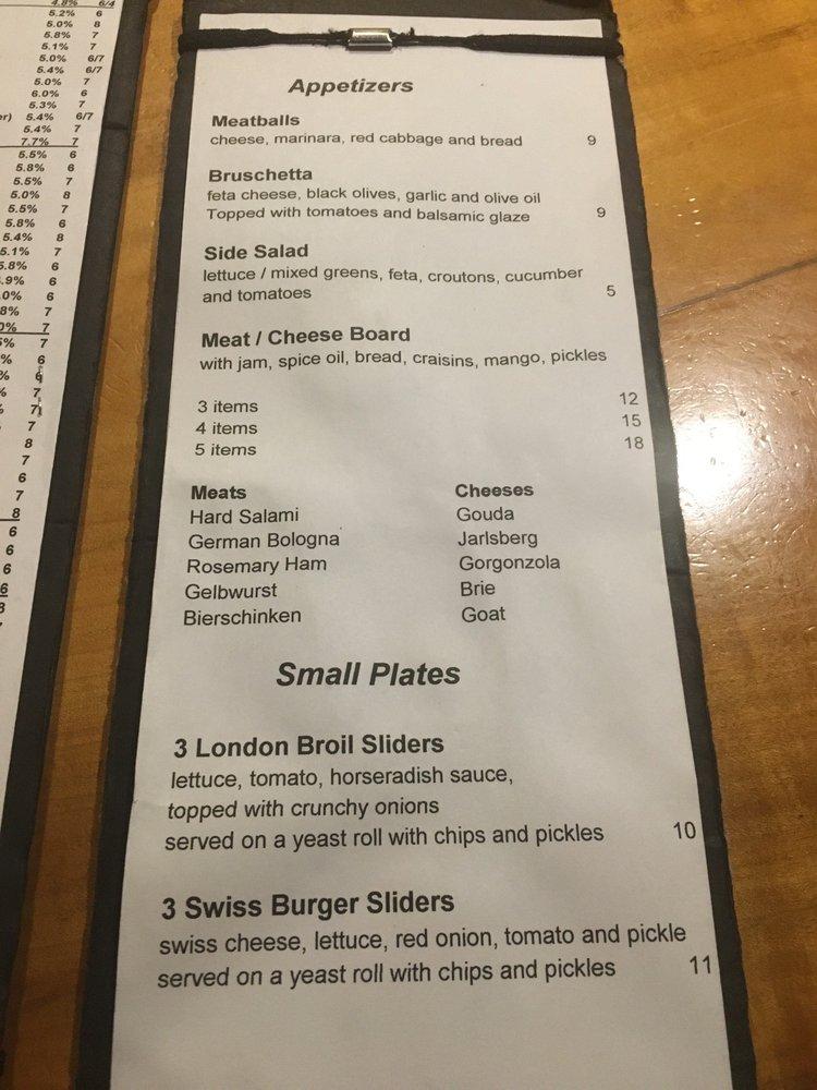 Menu at Unterhausen The Castle Cellar Pub, Simpsonville