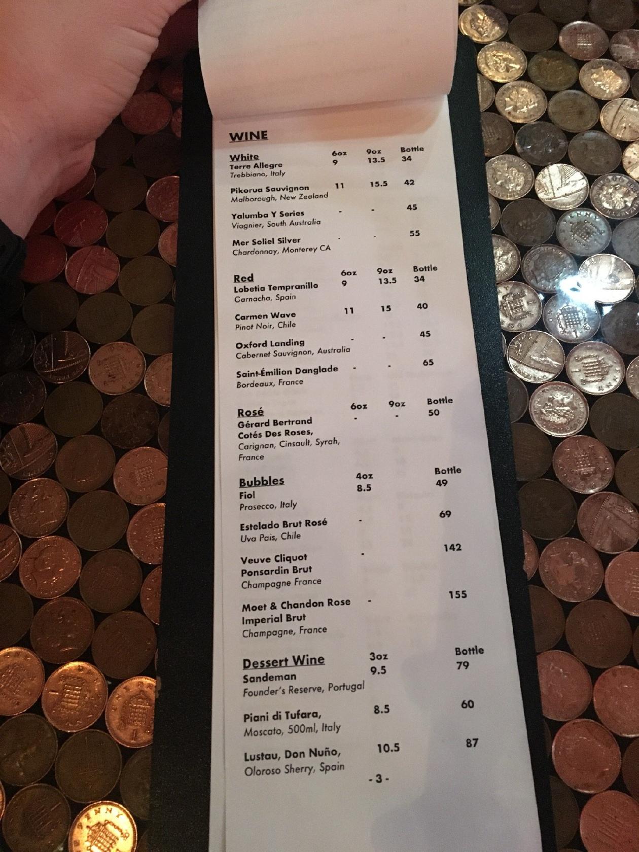 Menu at Amsterdam Tea Room and Bar, Winnipeg